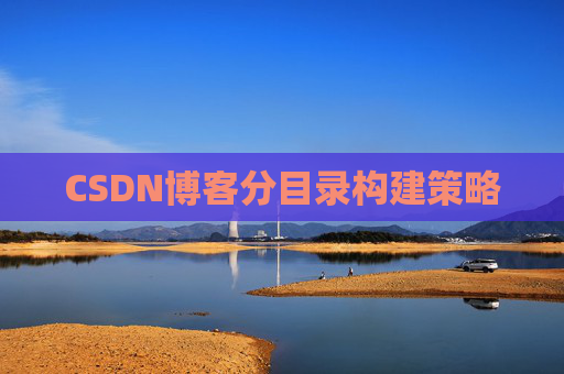 CSDN博客分目录构建策略